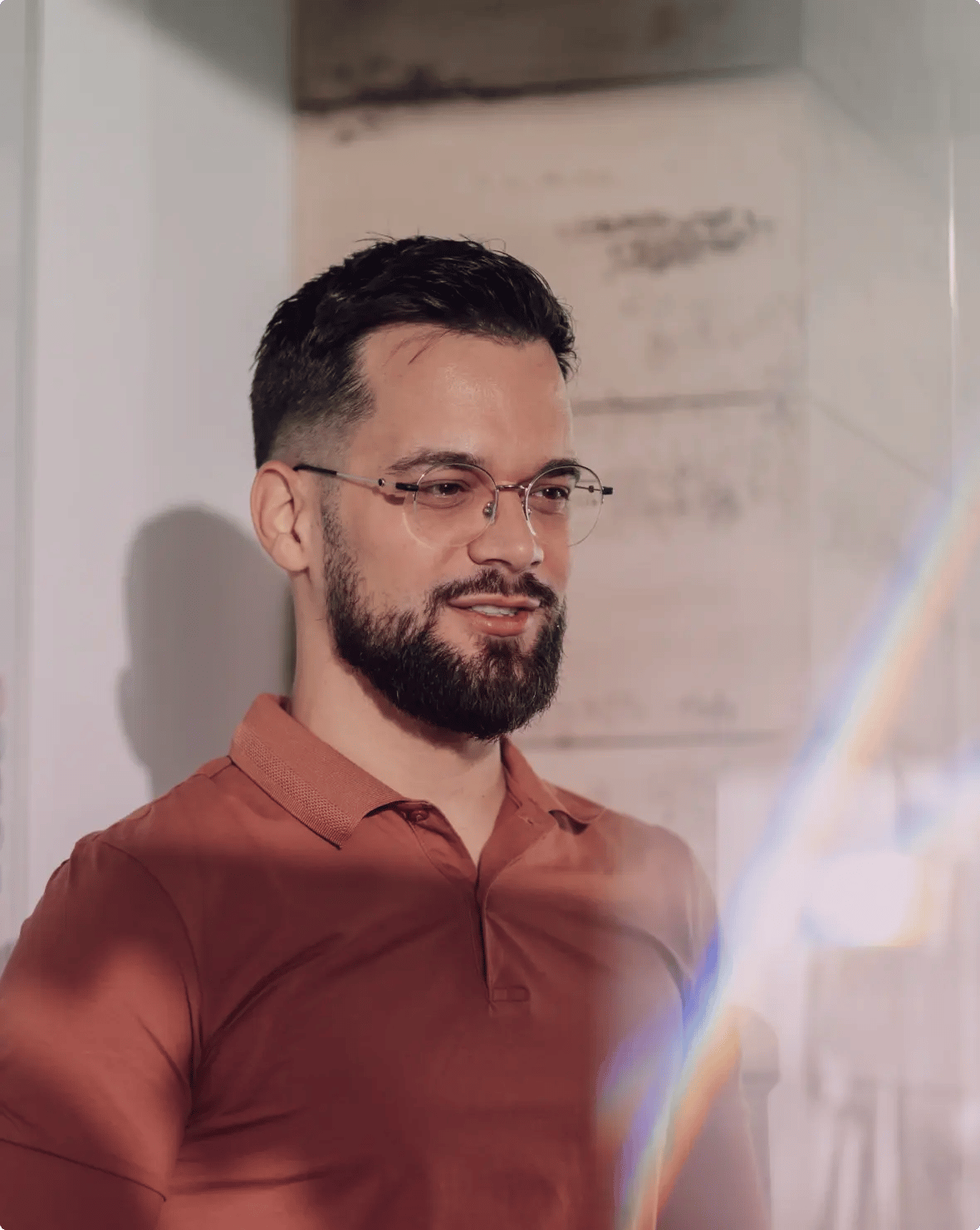 A man with a beard