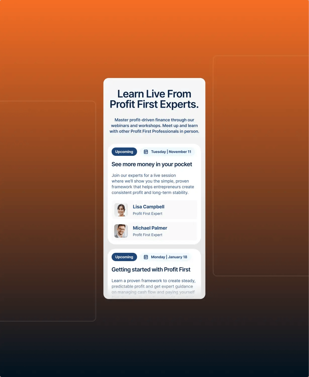 Mockup on orange background