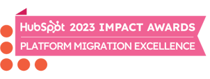 HubSpot 2023 Impact Awards Platform Migration Excellence Banner