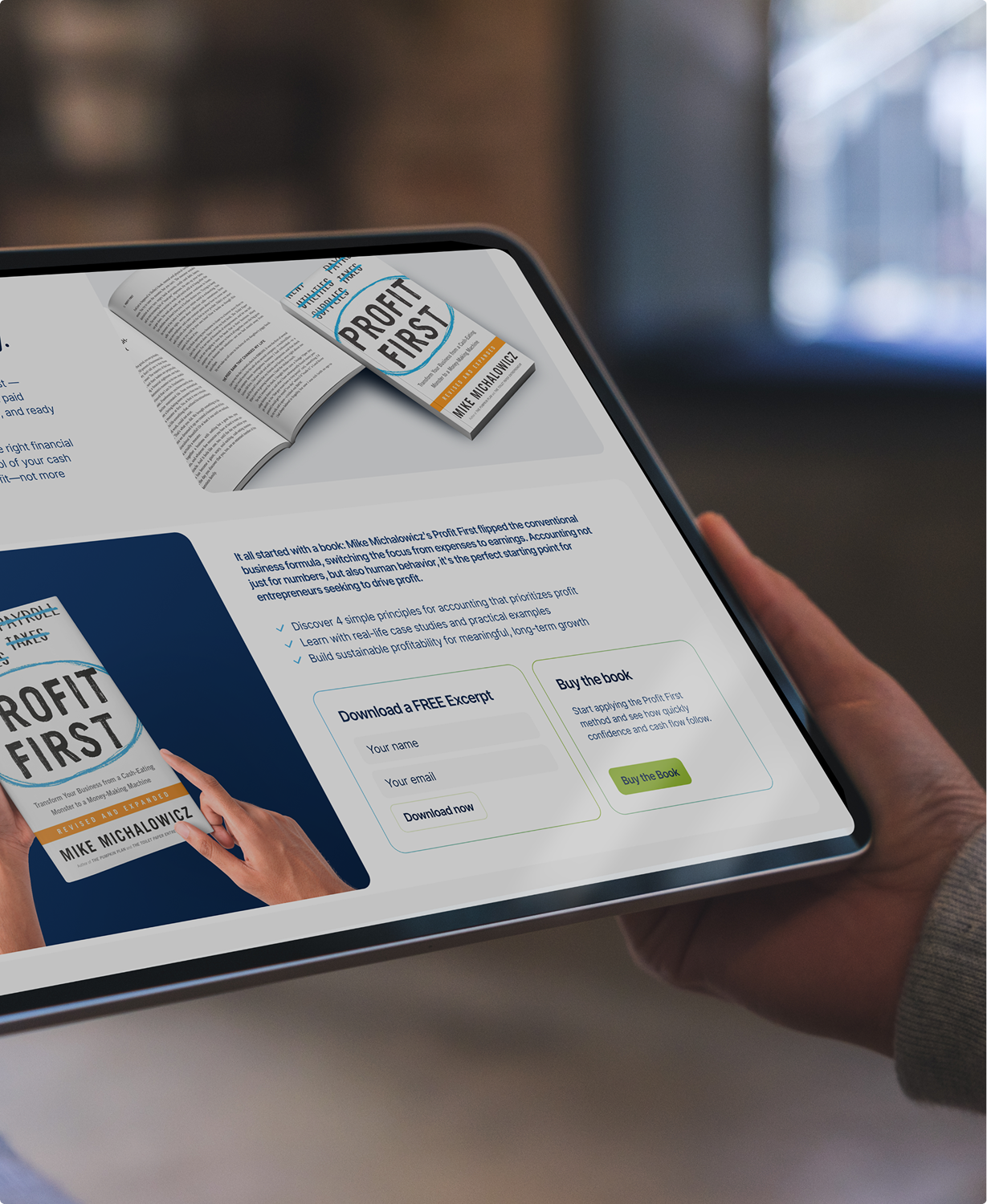 tablet hand ebook
