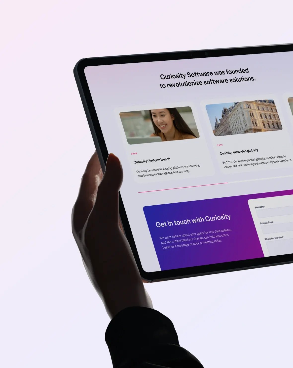 Tablet in hand